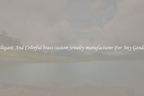 Elegant And Colorful brass custom jewelry manufacturer For Any Gender