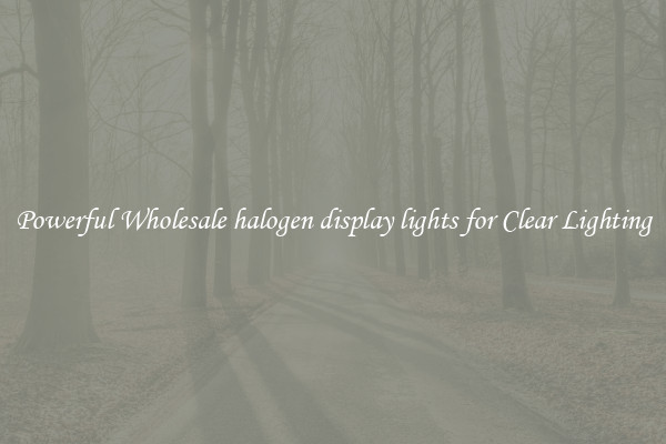 Powerful Wholesale halogen display lights for Clear Lighting