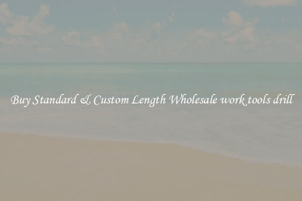Buy Standard & Custom Length Wholesale work tools drill