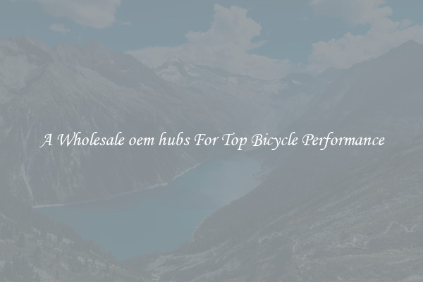 A Wholesale oem hubs For Top Bicycle Performance