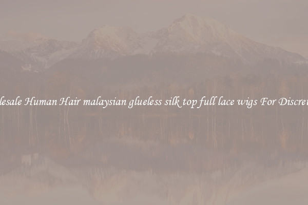 Wholesale Human Hair malaysian glueless silk top full lace wigs For Discreteness