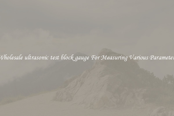 Wholesale ultrasonic test block gauge For Measuring Various Parameters