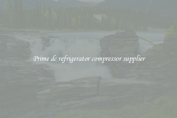 Prime dc refrigerator compressor supplier
