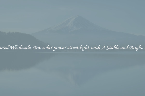 Featured Wholesale 30w solar power street light with A Stable and Bright Light