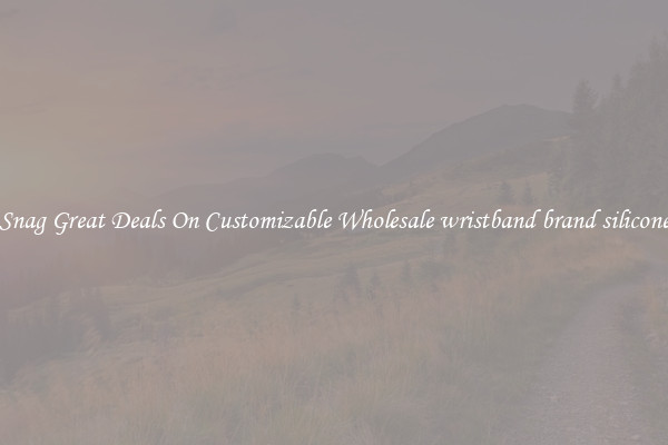 Snag Great Deals On Customizable Wholesale wristband brand silicone