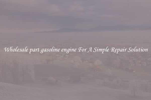 Wholesale part gasoline engine For A Simple Repair Solution